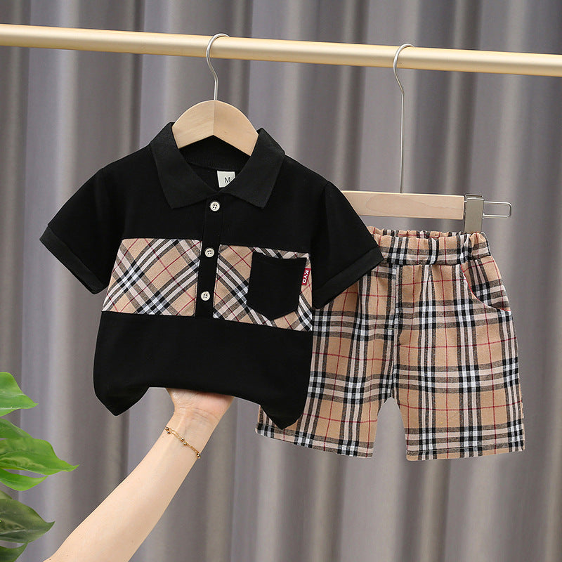 Wholesale of Boys' Cotton Polo Shirts and Shorts Sets